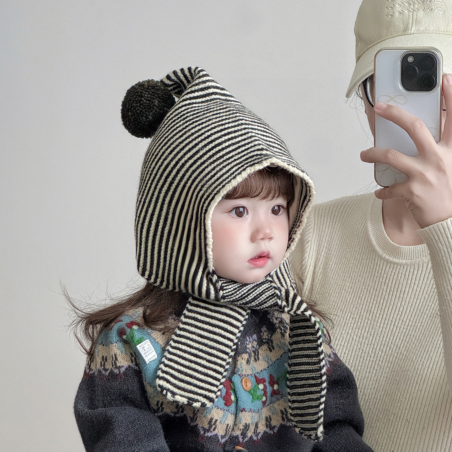 韩版儿童帽子秋冬季保暖加厚围巾一体帽男女宝宝防风毛线护耳帽潮,童装/婴儿装/亲子装,帽子,淘宝优惠券,粉丝福利购,淘宝优惠卷