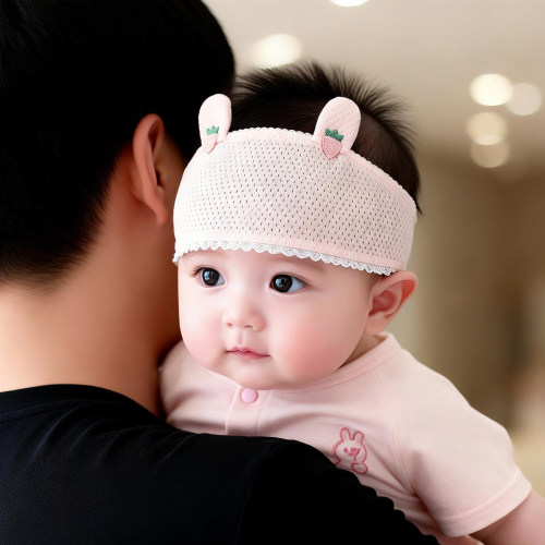新生儿帽子夏季薄款护囟门空调居家帽婴幼宝宝小月龄纯棉空顶胎帽