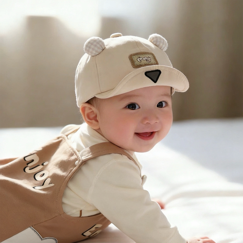 婴幼儿帽子春秋薄款遮阳防晒鸭舌胎帽男女宝宝新生小月龄棒球帽夏