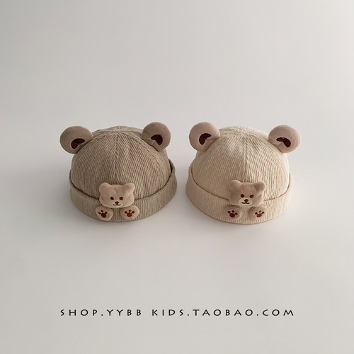 婴儿帽子秋冬季保暖防风地主帽男童女宝宝小月龄可爱卡通瓜皮帽春