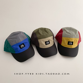 儿童帽子春秋薄款 拼色男女宝宝防晒遮阳棒球帽 亲子速干鸭舌帽韩版