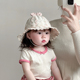 儿童帽子春秋薄款 出游盆帽 遮阳防晒蕾丝花边公主渔夫帽女宝宝夏季