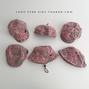 韩系儿童帽子春秋季鸭舌贝雷帽男女宝宝出游渔夫水桶帽潮流八角帽