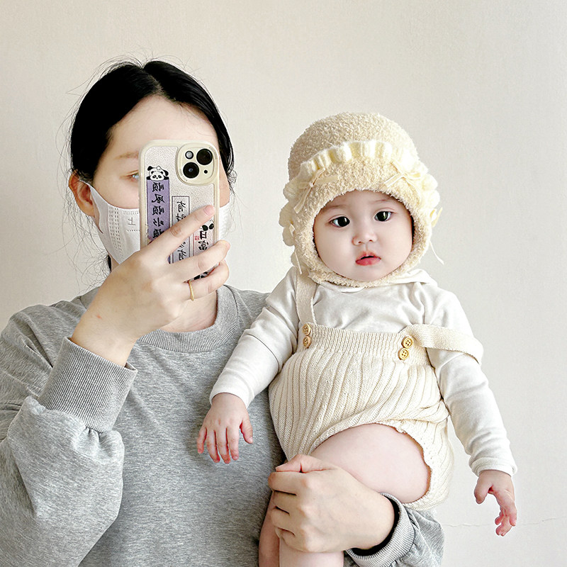 婴儿帽子秋冬季可爱女宝宝洋气保暖毛绒护耳帽女童加厚防风套头帽,童装/婴儿装/亲子装,帽子,淘宝优惠券,粉丝福利购,淘宝优惠卷