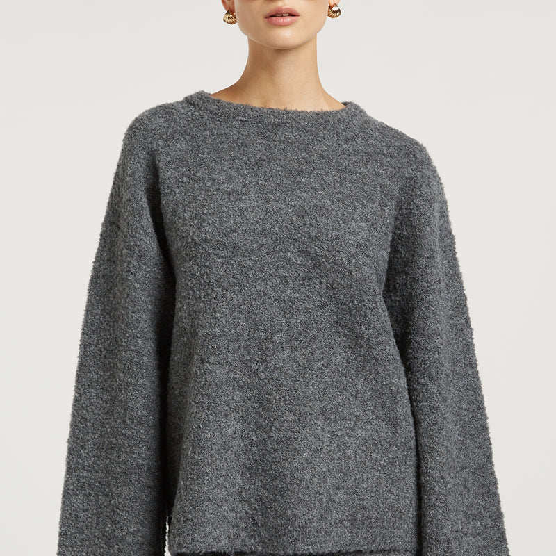 欧单冬季新款圆领套头圈圈纱针织衫宽松百搭羊毛混纺保暖毛衣女,女装/女士精品,毛针织衫,淘宝优惠券,粉丝福利购,淘宝优惠卷