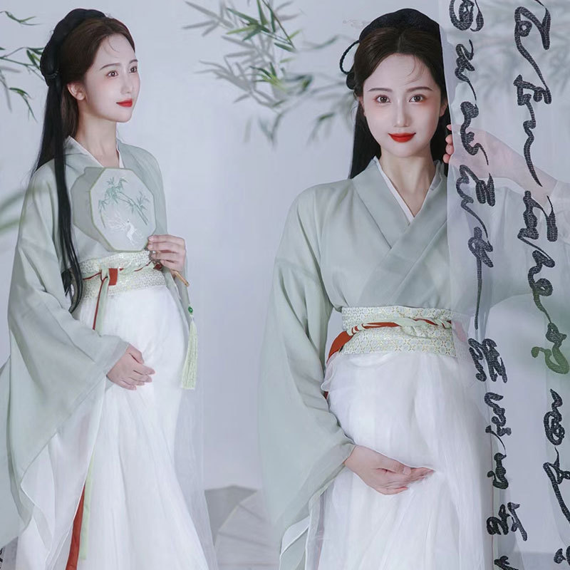 孕妇拍照服装影楼新款法式复古油画风高级感抹胸长裙礼服艺术摄影