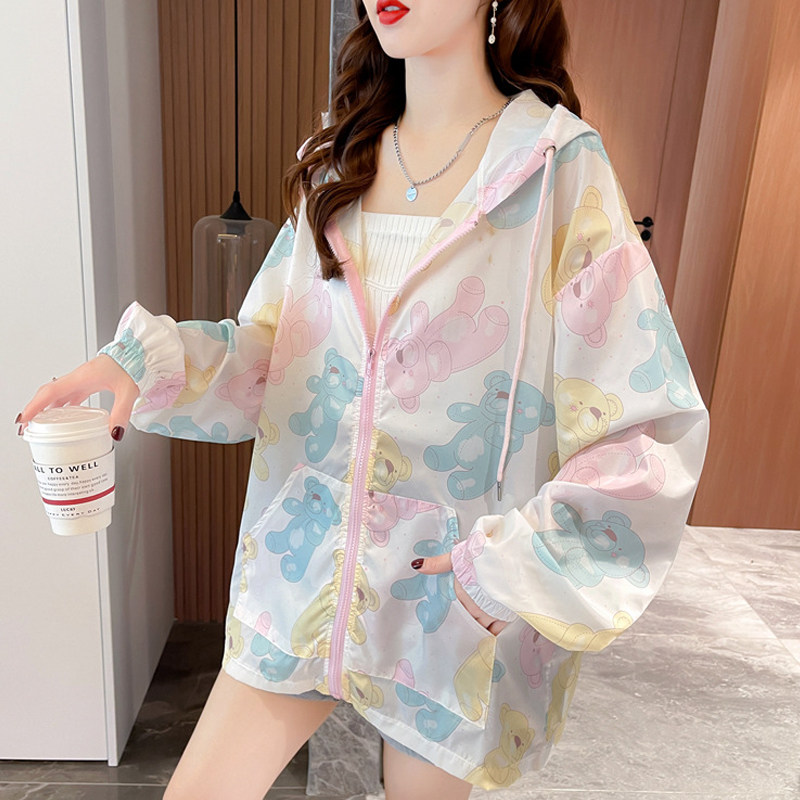 大码女装防晒衣女款夏季开衫薄款外套女骑车防晒服2025年孕妇装FD