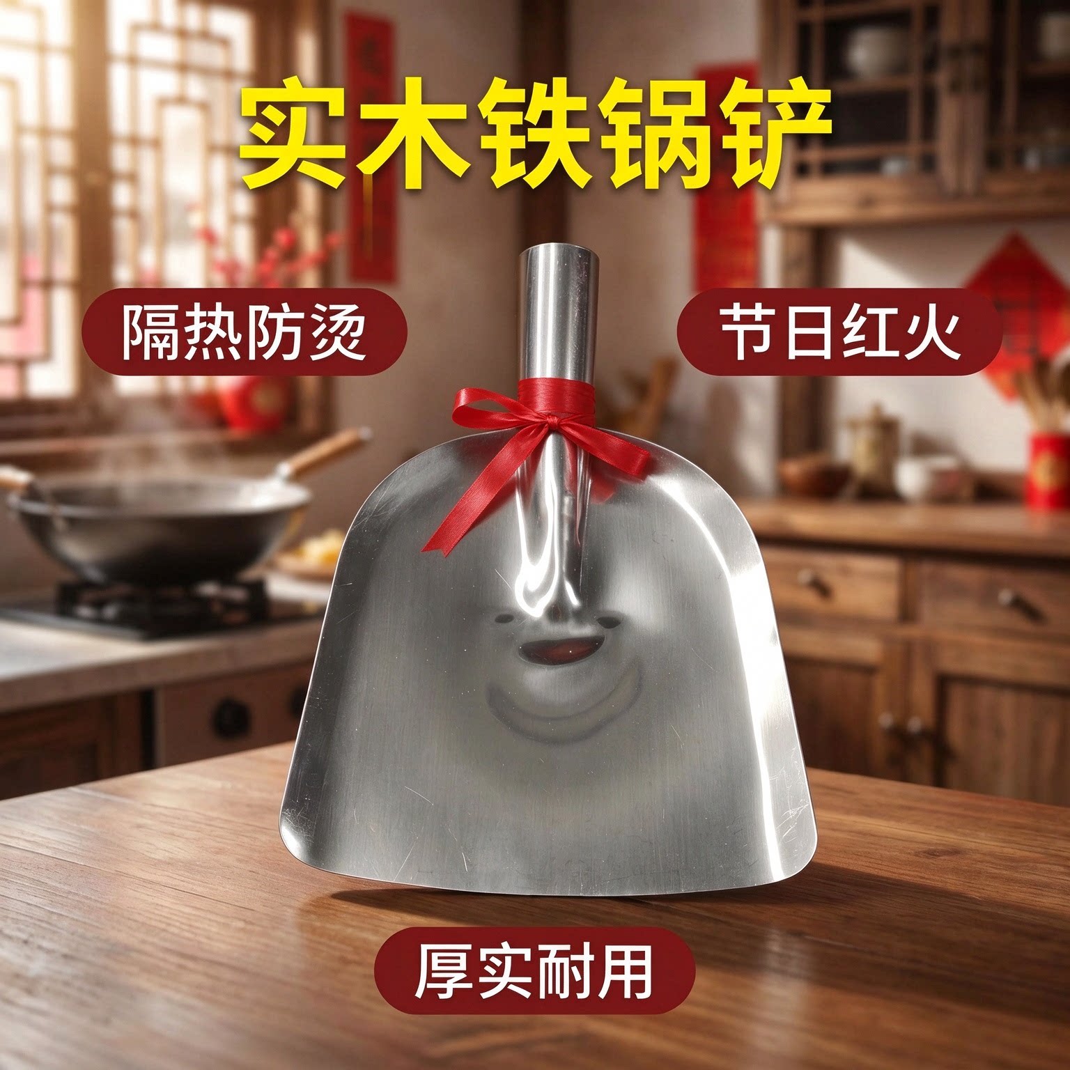 大锅铲大锅炒菜翻炒搅拌食材分装