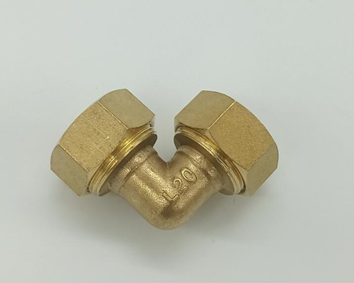 灵龙黄铜等径弯头太阳能铝塑管