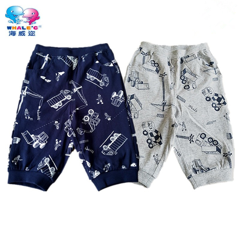 海威迩男童夏季针织纯棉七分裤图片