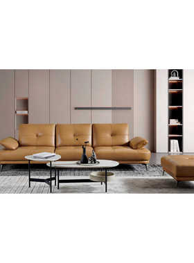 意式简约意斯特真皮沙发可移动靠背意式极简沙发正品代购EST610