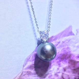 DIY珍珠配件S925纯银珍珠小吊坠项坠空托牛头款 配9mm以上水滴圆珠