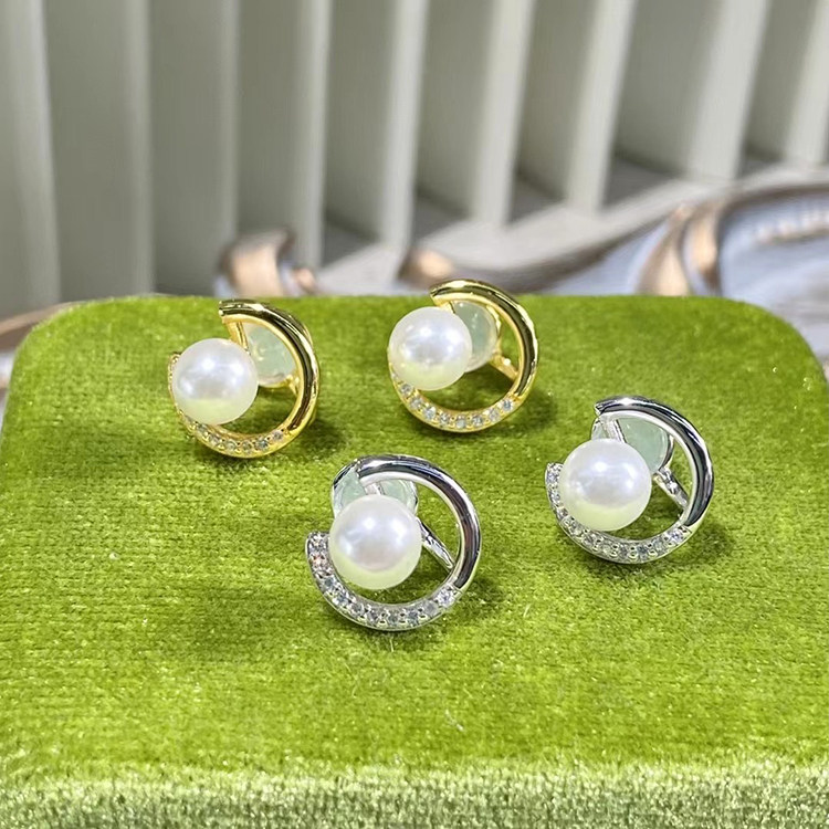 DIY珍珠耳环配件S925纯银耳饰空托气质带钻款耳夹半成品手工材料,饰品/流行首饰/时尚饰品新,其他DIY饰品配件,淘宝优惠券,粉丝福利购,淘宝优惠卷