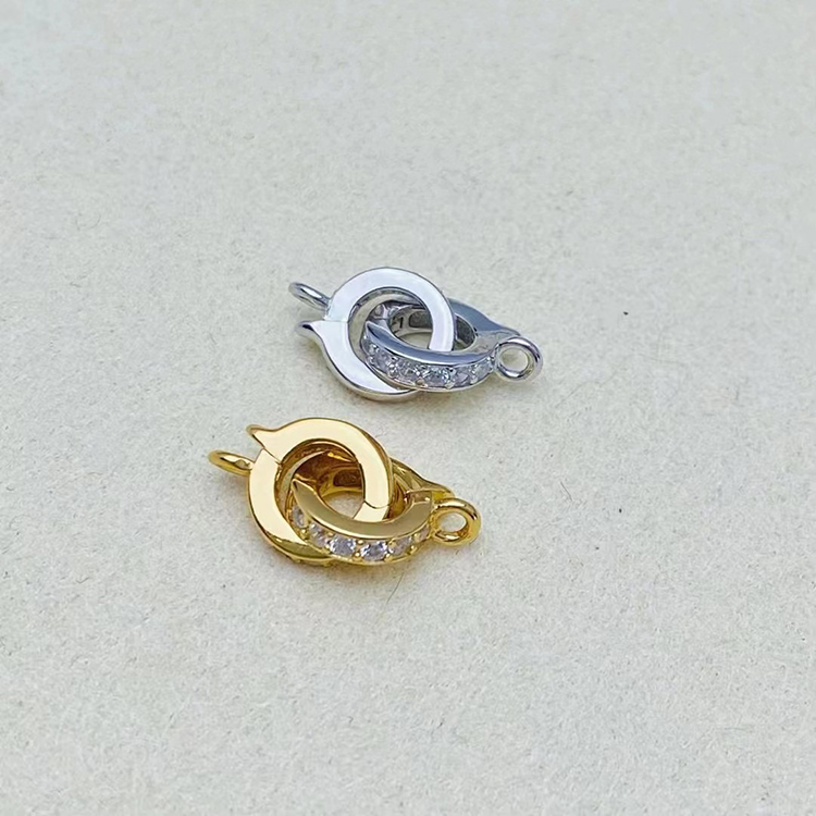 DIY珍珠配件S925纯银项手链扣子