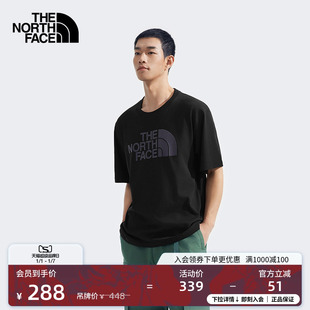 TheNorthFace T恤户外透气新款 8D7X 纯棉印花LOGO短袖 北面男女同款