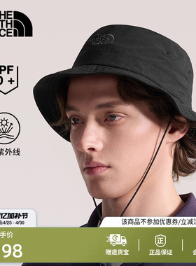 北面Horizon渔夫帽运动帽男女户外UPF防晒新款TheNorthFace|8EPY
