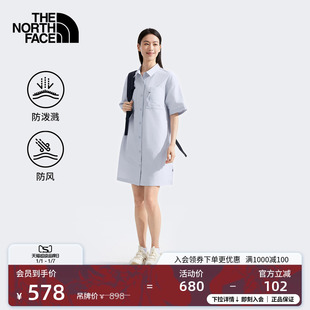 TheNorthFace 裙新款 8C57 连衣裙衬衫 北面女Camp防风防泼水短袖