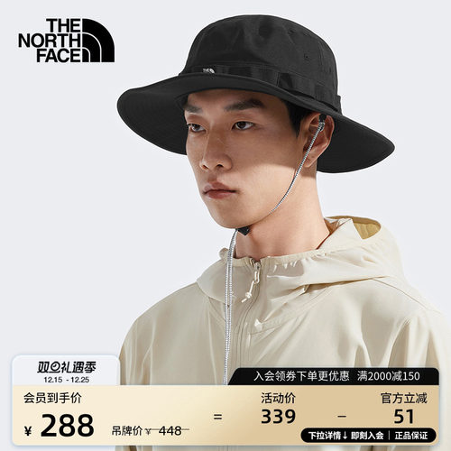 北面通用款户外防晒渔夫帽