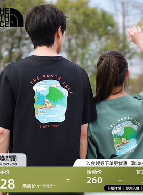 北面男女同款纯棉印花短袖T恤户外休闲透气新款TheNorthFace|8GZ6
