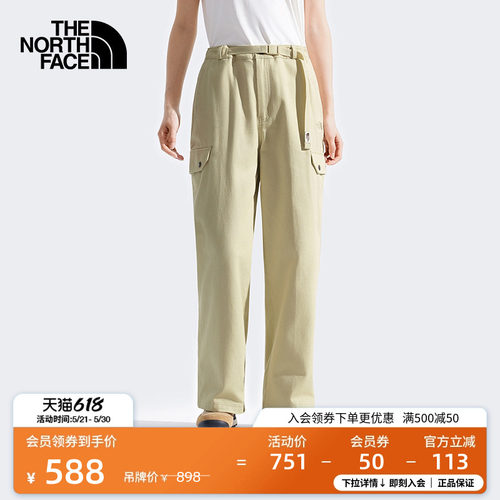 北面女纯棉休闲工装裤