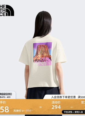 北面女印花短袖T恤户外休闲透气夏季新款TheNorthFace|8DCB