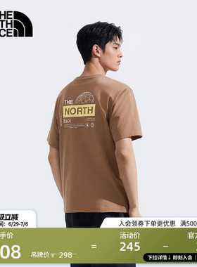 北面男女同款纯棉印花短袖T恤户外休闲透气TheNorthFace|8GZ7