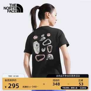 8D7H TheNorthFace 北面女印花速干衣短袖 T恤户外吸湿透气新款