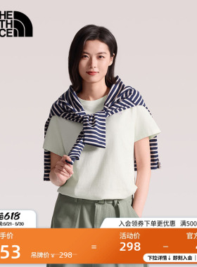 北面短袖T恤女纯棉运动户外休闲透气新款TheNorthFace|8GWF