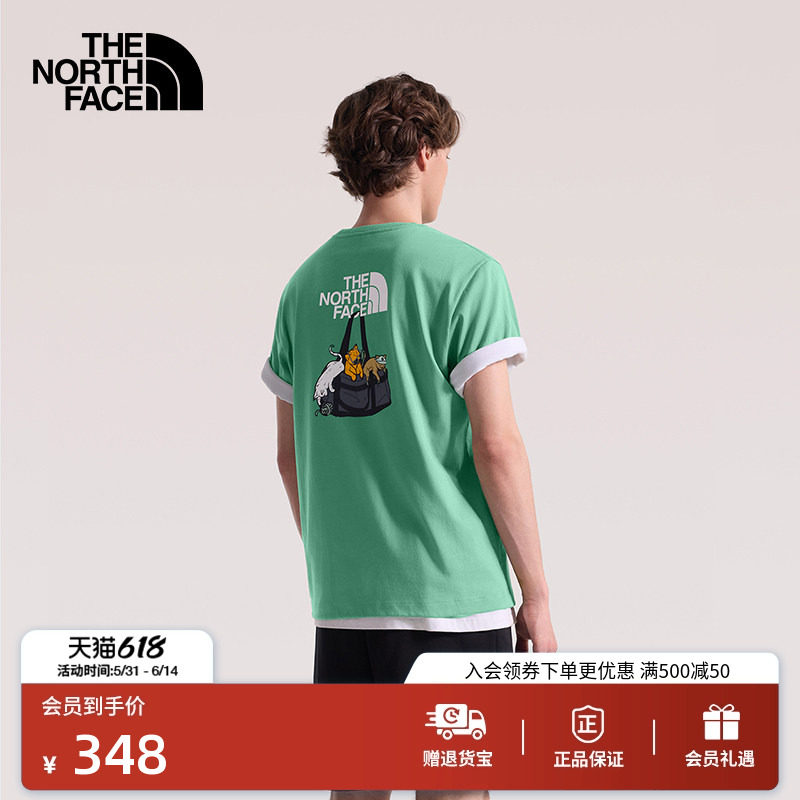北面短袖男女同款T恤纯棉运动上衣户外透气新款TheNorthFace|8GVP