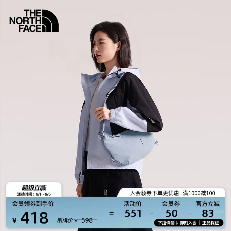 北面女单肩背包饺子包斜挎包图片