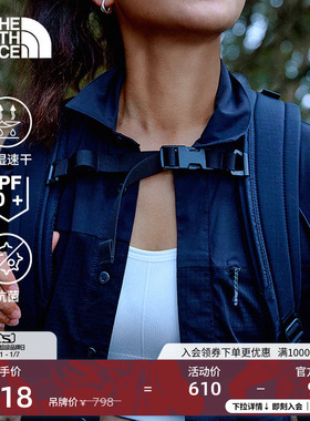 北面女LIGHTRANGE防晒速干短袖衬衫夏户外新款TheNorthFace|8DFR
