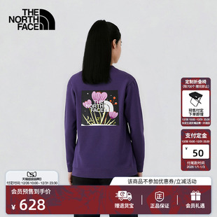 预北面针织上衣女印花圆领卫衣运动户外休闲TheNorthFace 8F11