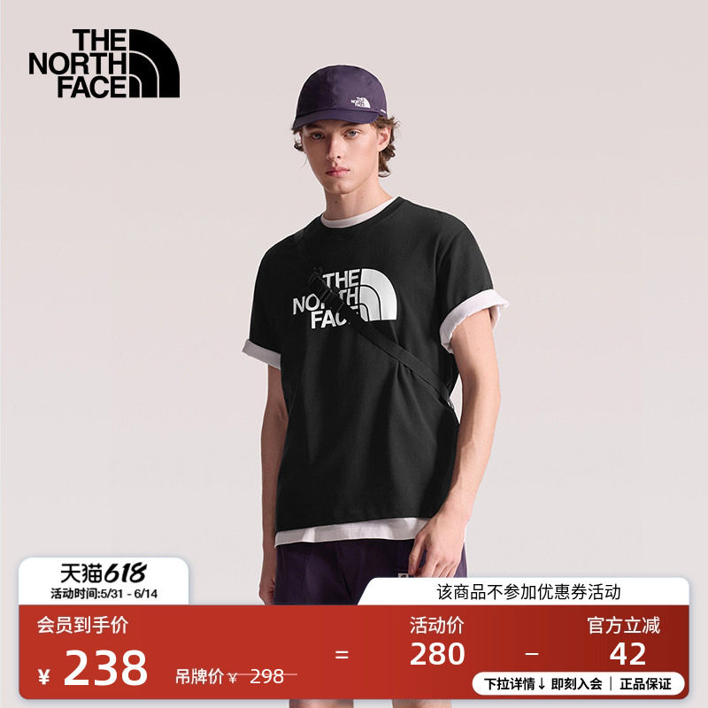 北面短袖T恤男女同款纯棉运动户外透气新款TheNorthFace|8GWB