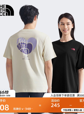 北面情侣款纯棉短袖T恤舒适爱心户外透气新款TheNorthFace|8D7U