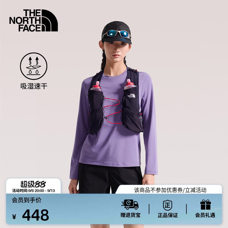 北面女修身速干长袖T恤图片