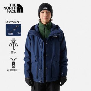 7QSZ TheNorthFace北面三合一冲锋衣男户外防水保暖抓绒内胆