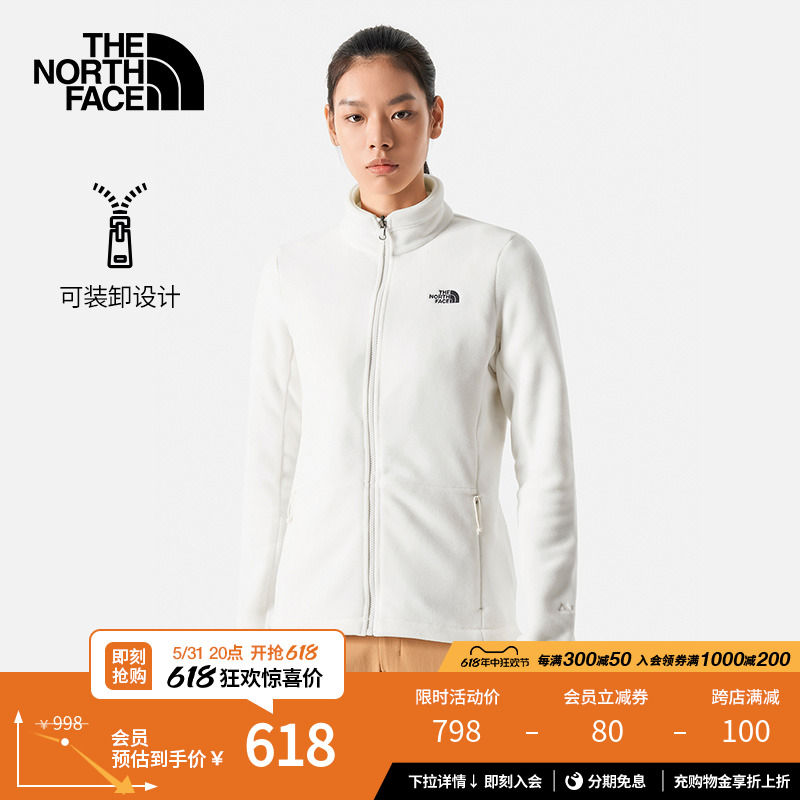 TheNorthFace北面polartec抓绒外套女户外舒适保暖秋新款|83OL 户外/登山/野营/旅行用品 抓绒衣 原图主图