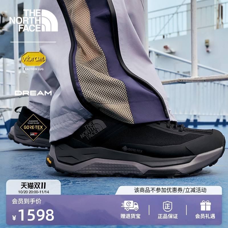 北面男GTX防水低帮徒步鞋