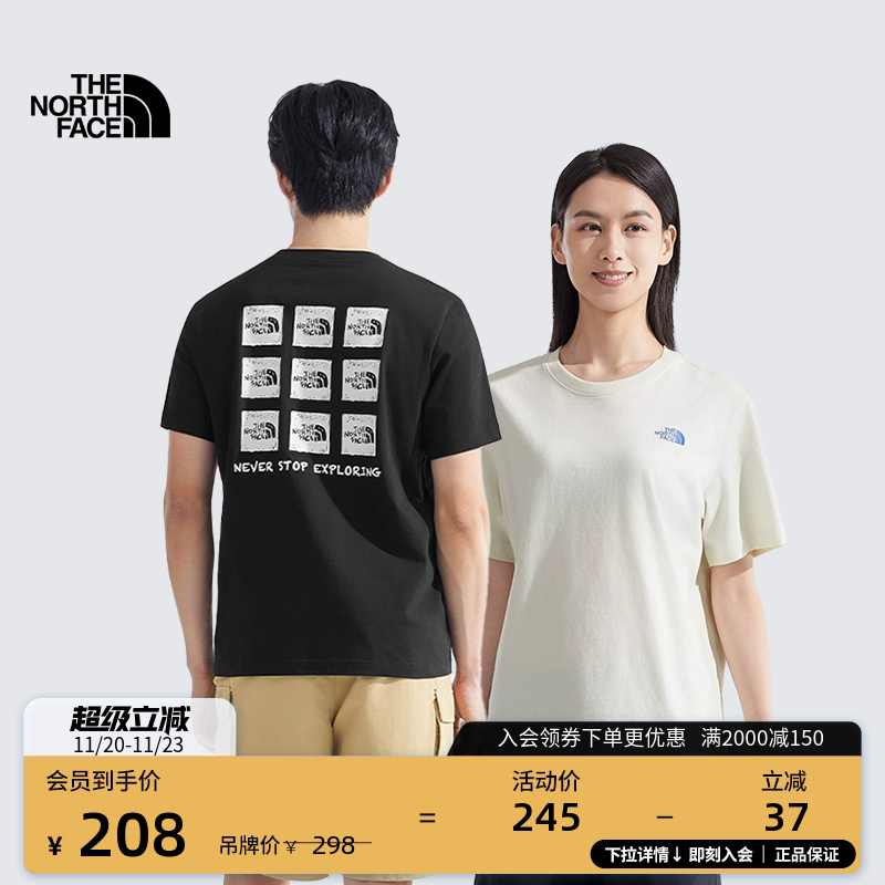 经典款北面男女同款纯棉短袖T恤