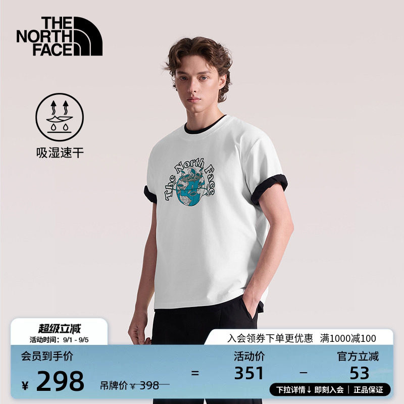 北面速干衣短袖T恤男宽松印花运动户外透气新款TheNorthFace|8GX3图片