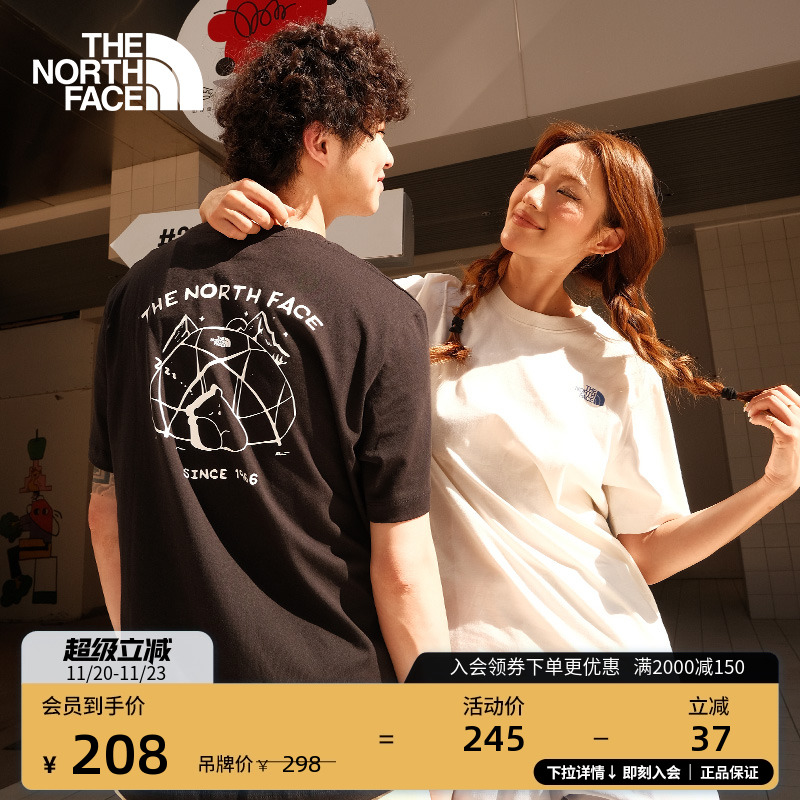 经典款北面男女同款小熊短袖T恤