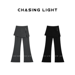 加绒加厚爱不释手屁帘微喇裤 小侨jofay 新款 秋冬女装 露丝神裤