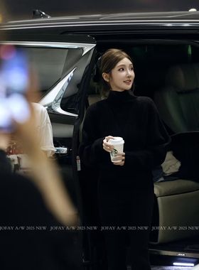 【CHASINGLIGHT】|许妍的氛围感| 时尚小众显瘦落肩蝙蝠袖上衣女