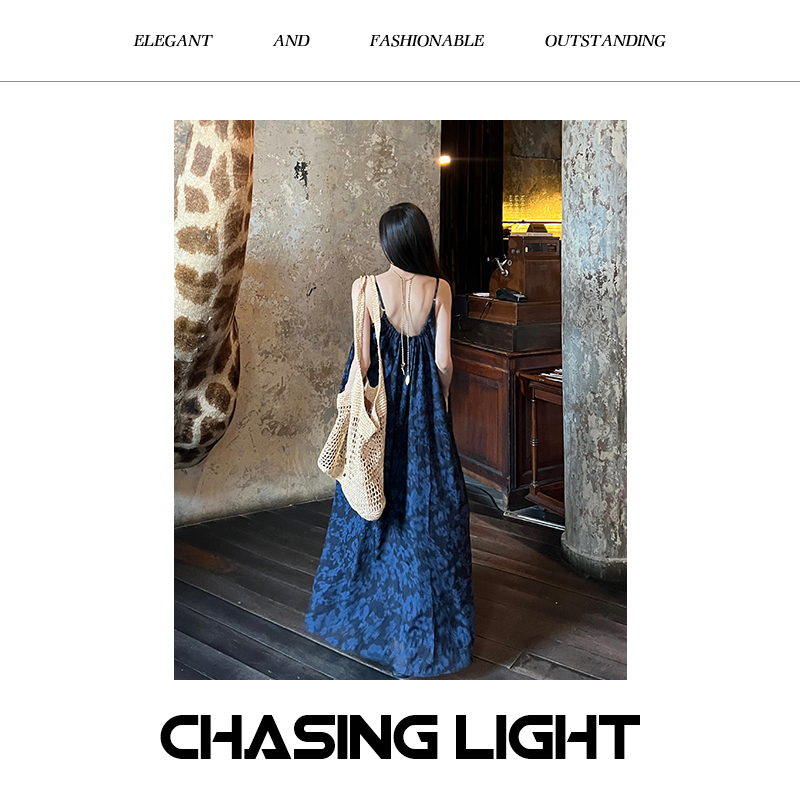 CHASING LIGHT【温柔提花吊带裙#】 Q1825 女装/女士精品 连衣裙 原图主图