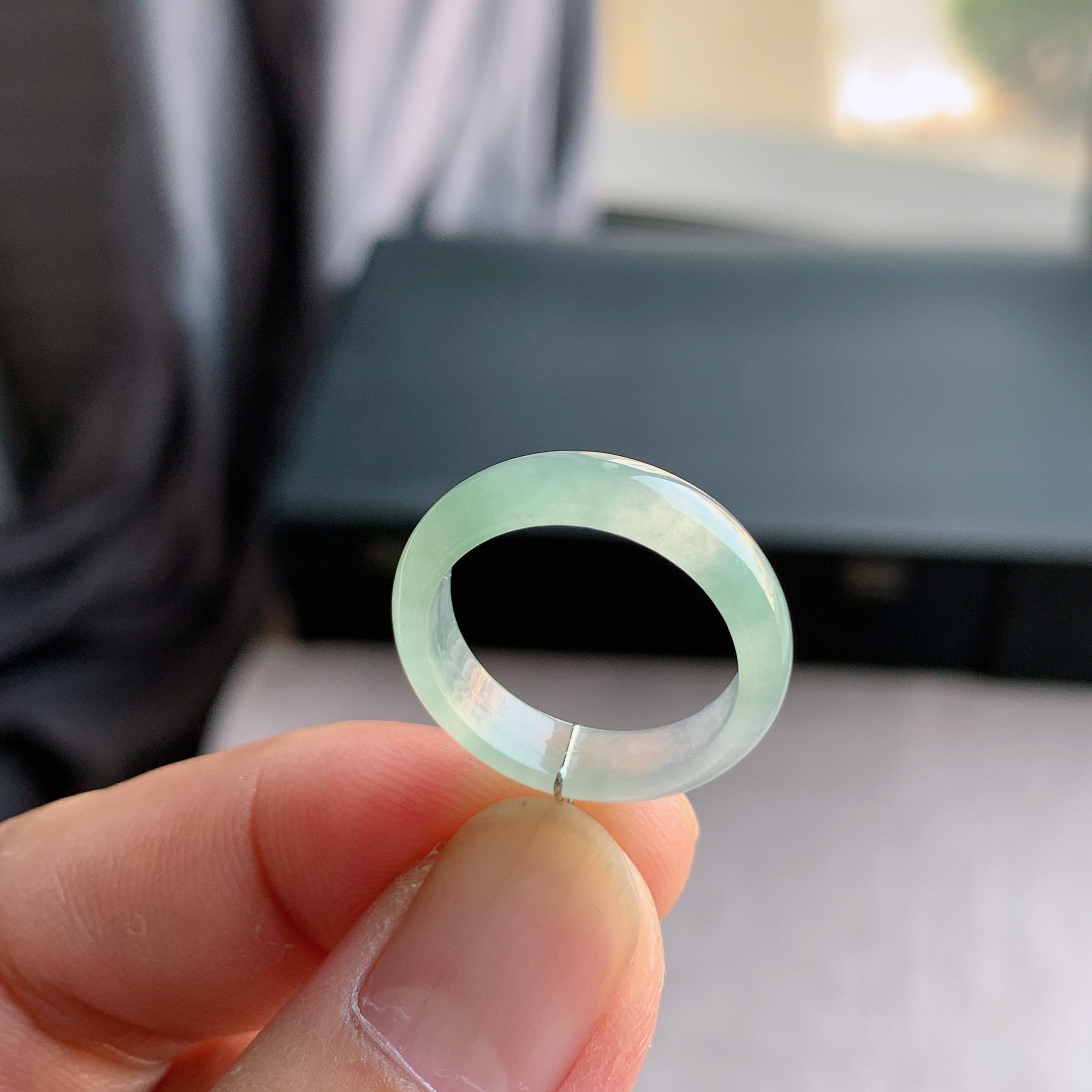 缅甸天然A货翡翠戒指指环