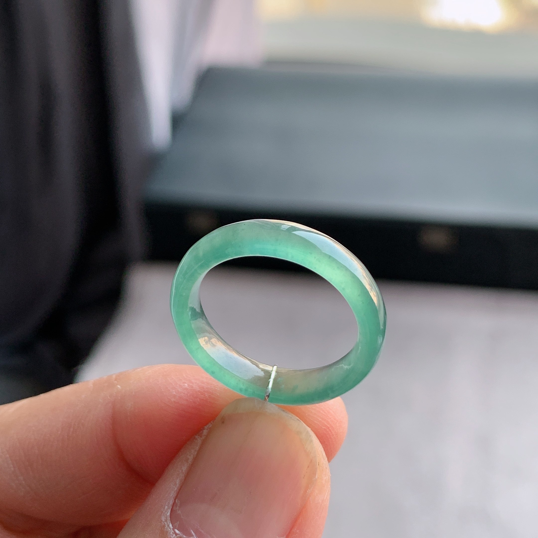 天然A货翡翠 冰种16号晴水绿戒指指环戒圈121900504,珠宝/钻石/翡翠,戒指/指环,淘宝优惠券,粉丝福利购,淘宝优惠卷