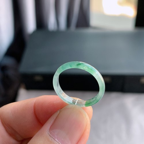 天然A货翡翠冰种17号戒指指环