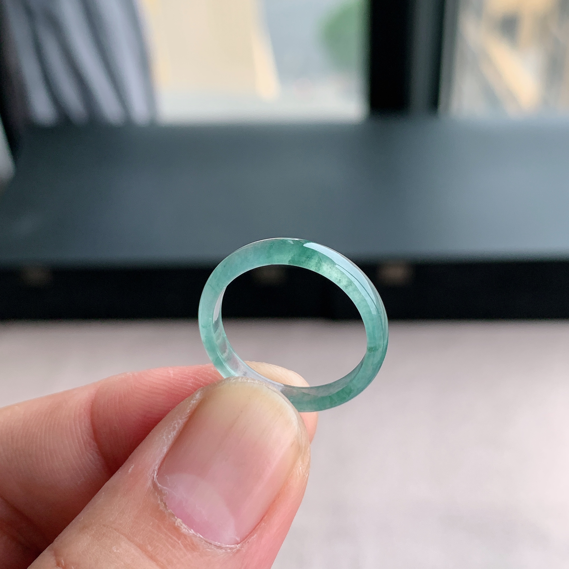 天然A货翡翠冰种16号戒指指环