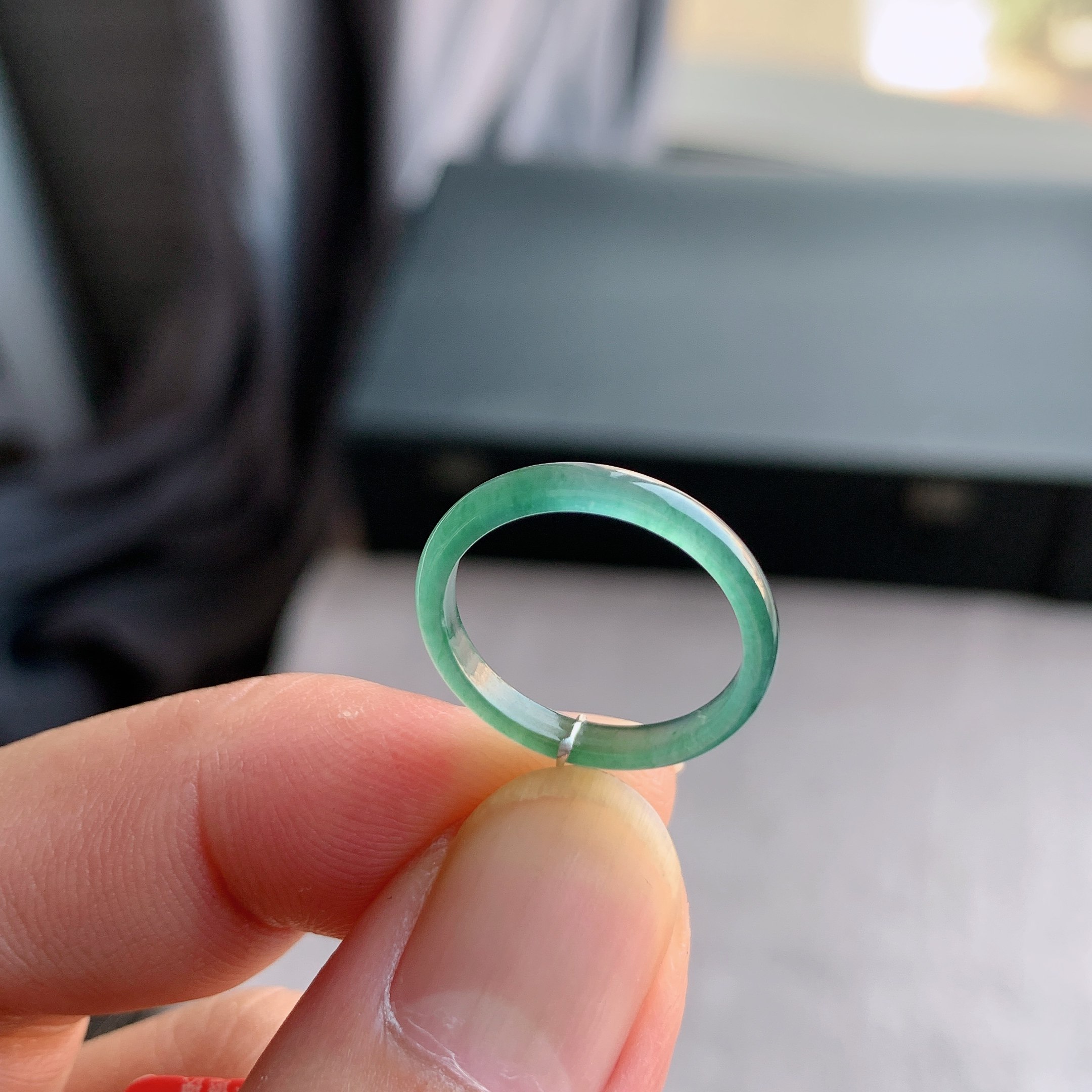 天然A货翡翠戒指指环戒圈