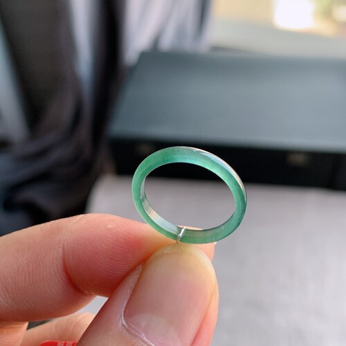 天然A货翡翠戒指指环戒圈